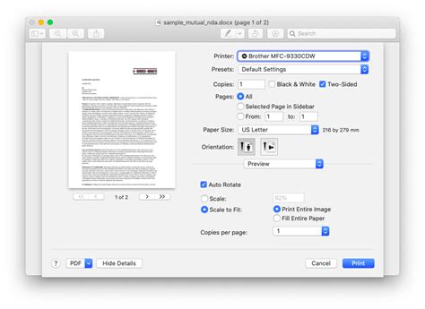 two sided printing mac